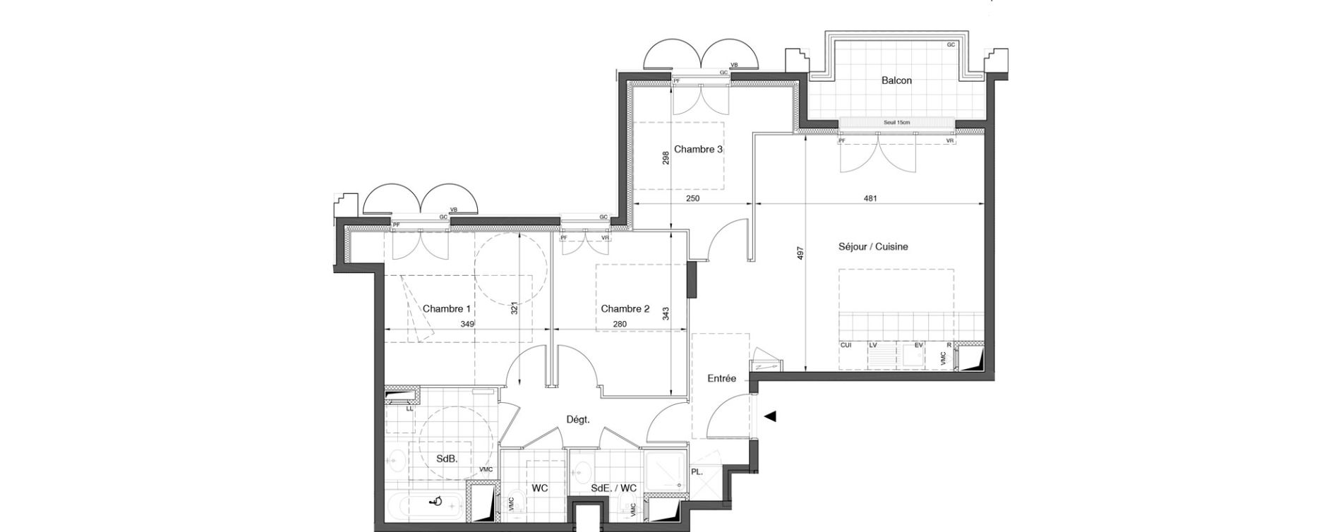 Appartement T4 de 74,68 m2 &agrave; Bezons Nouveau bezons