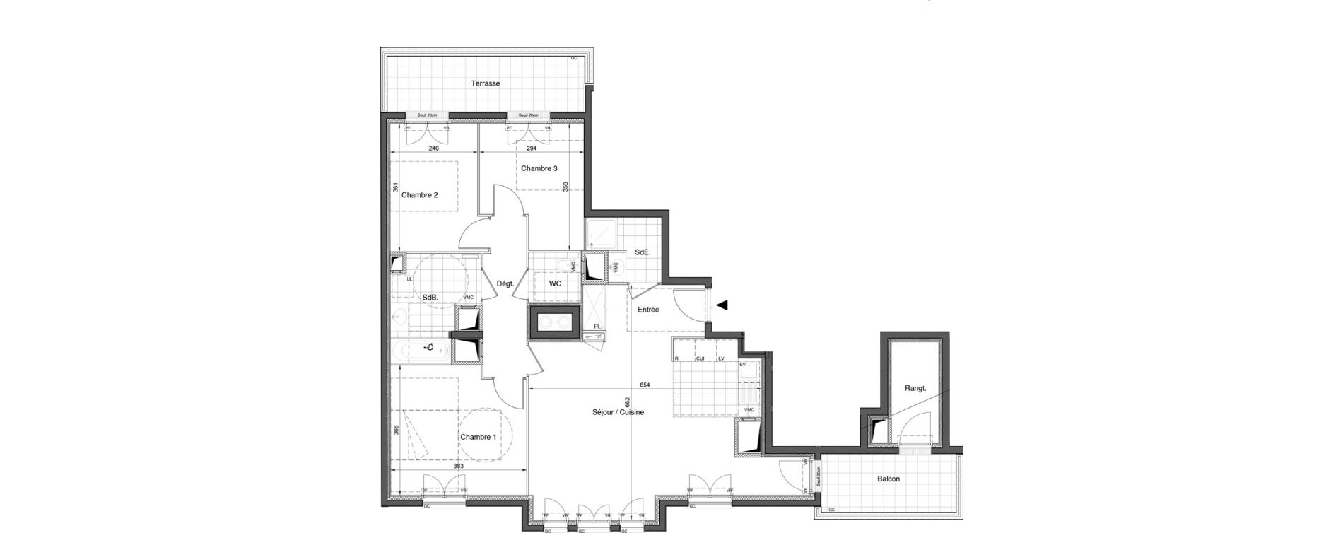 Appartement T4 de 85,14 m2 &agrave; Bezons Nouveau bezons