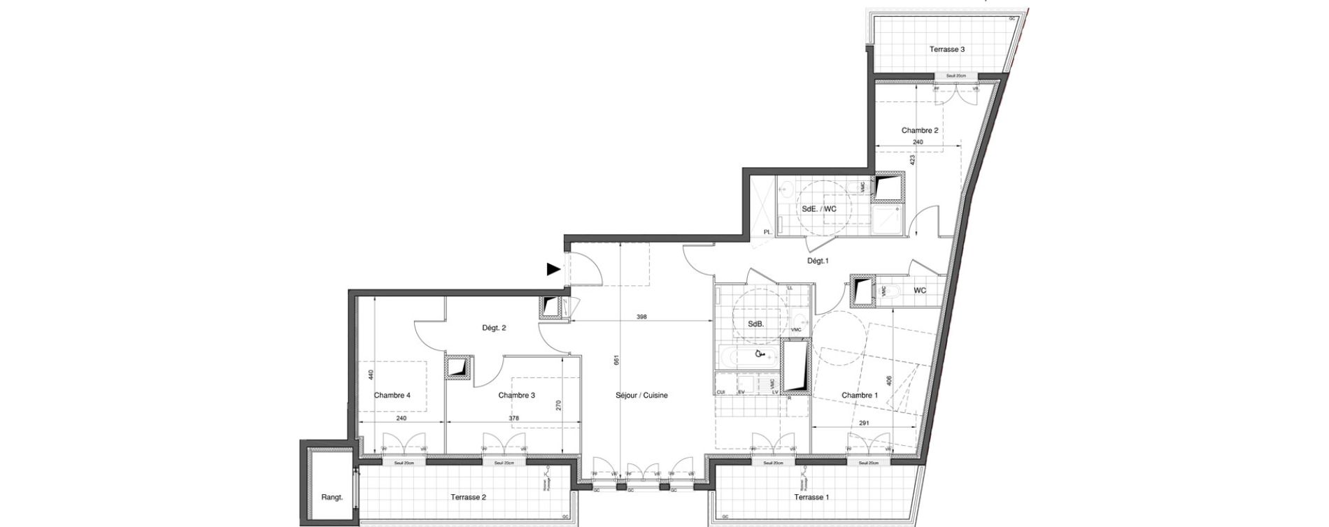 Appartement T5 de 100,90 m2 &agrave; Bezons Nouveau bezons