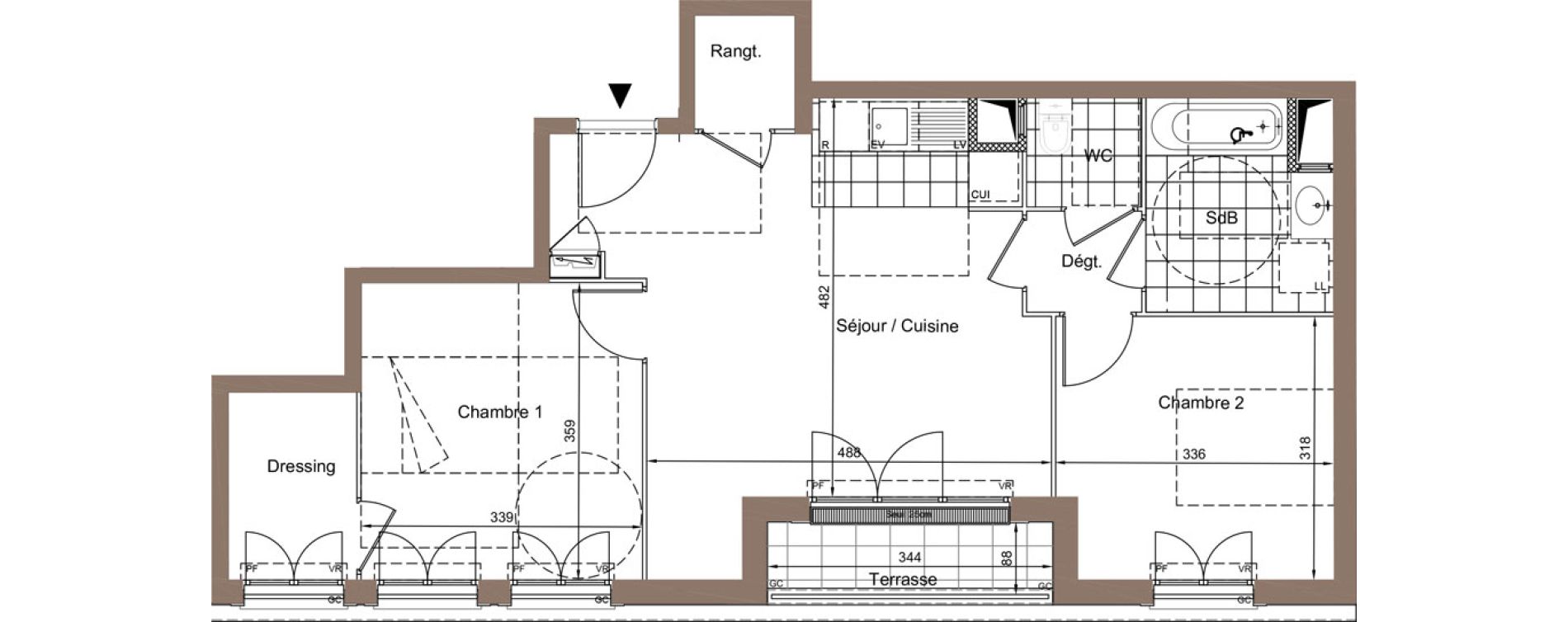 Appartement T3 de 61,03 m2 &agrave; Bezons Nouveau bezons