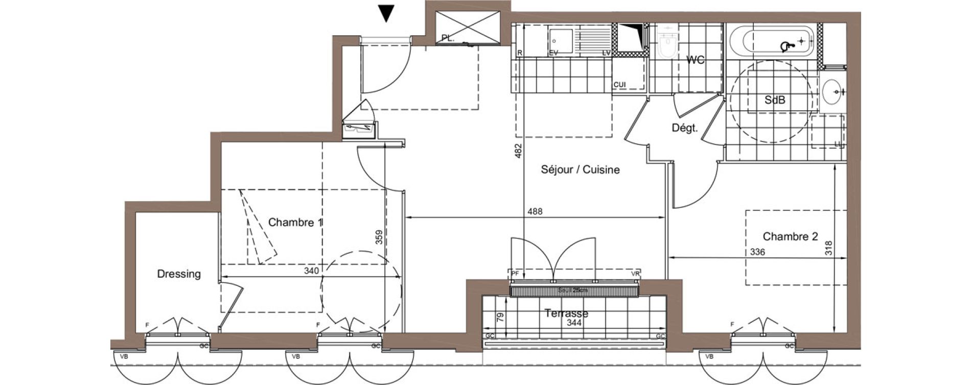 Appartement T3 de 60,14 m2 &agrave; Bezons Nouveau bezons