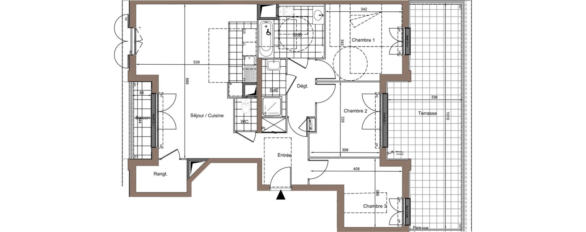 Appartement T4 de 85,71 m2 &agrave; Bezons Nouveau bezons