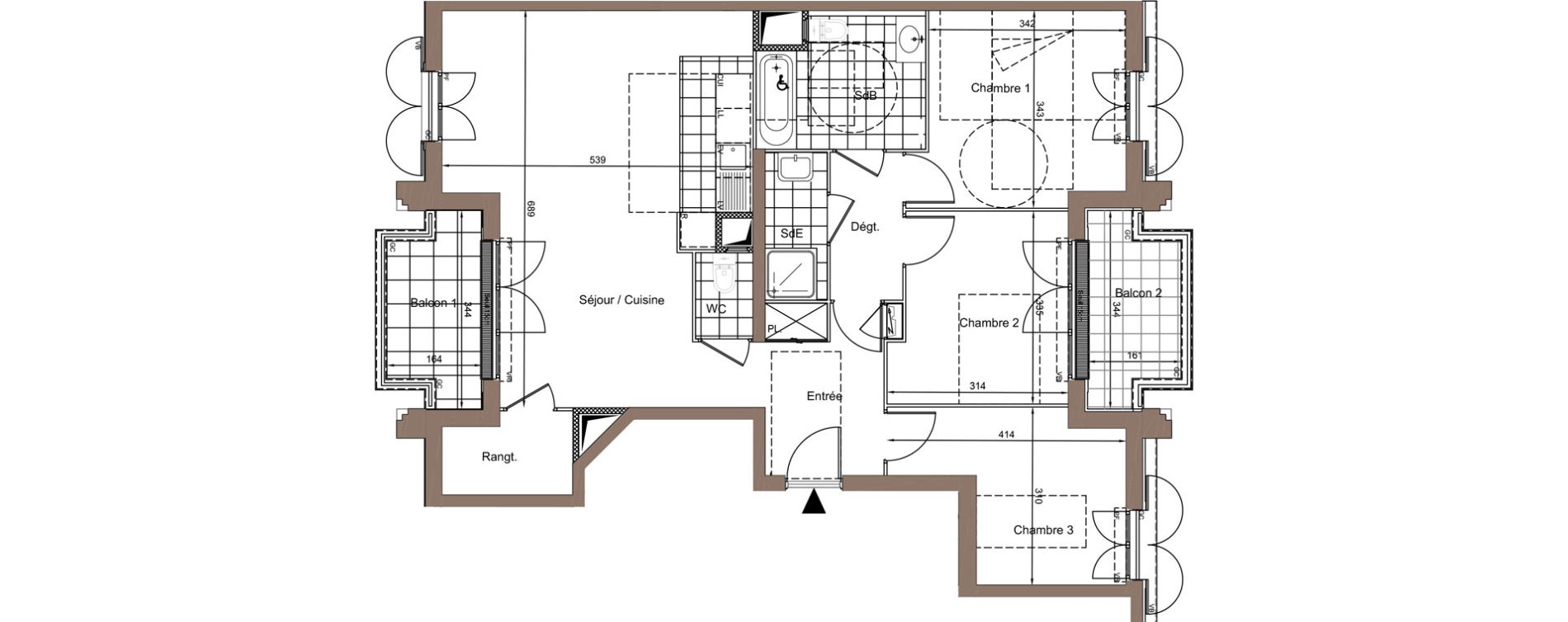 Appartement T4 de 85,72 m2 &agrave; Bezons Nouveau bezons