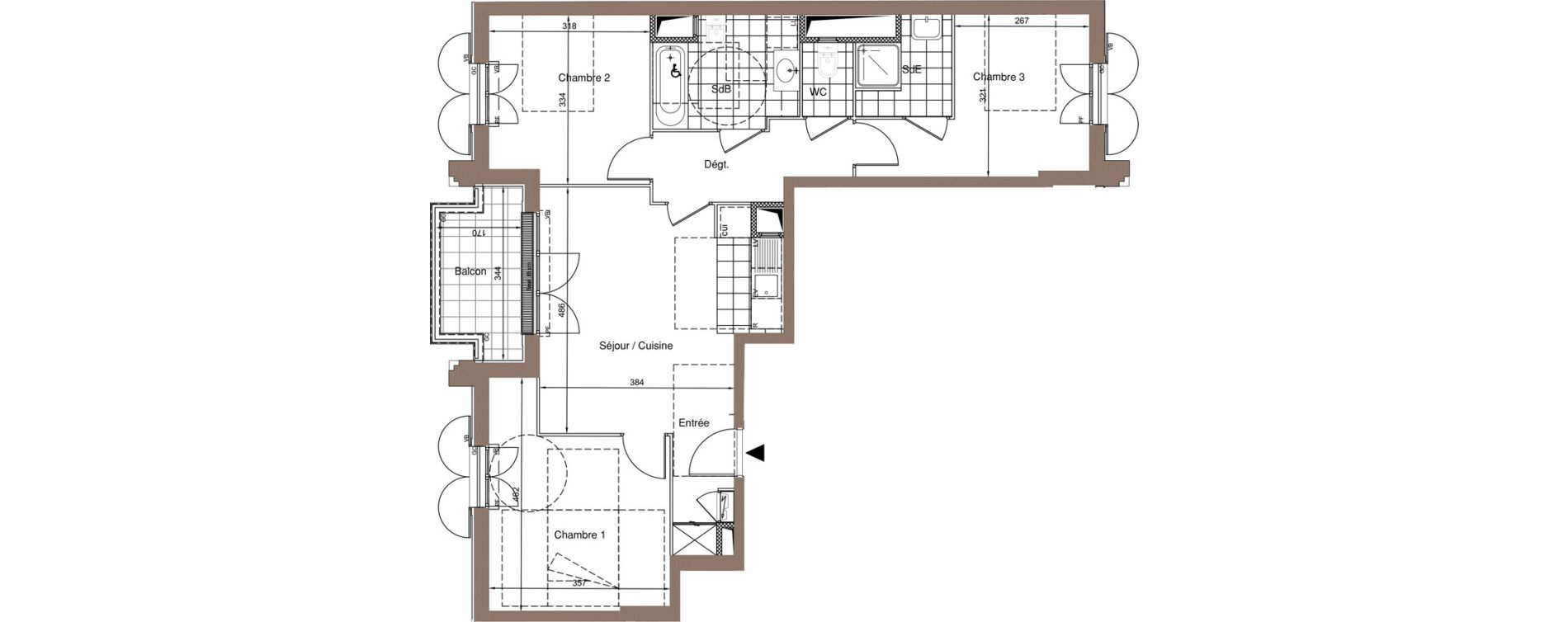 Appartement T4 de 72,88 m2 &agrave; Bezons Nouveau bezons