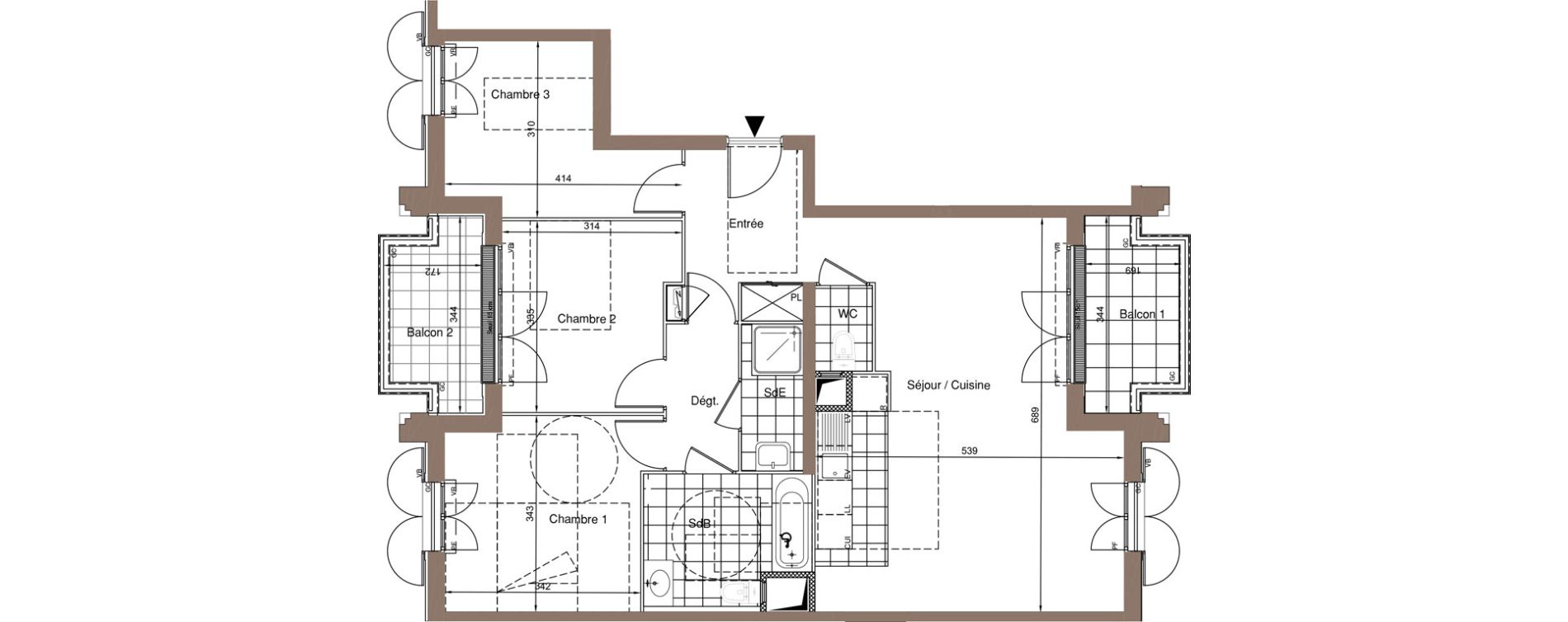 Appartement T4 de 82,66 m2 &agrave; Bezons Nouveau bezons