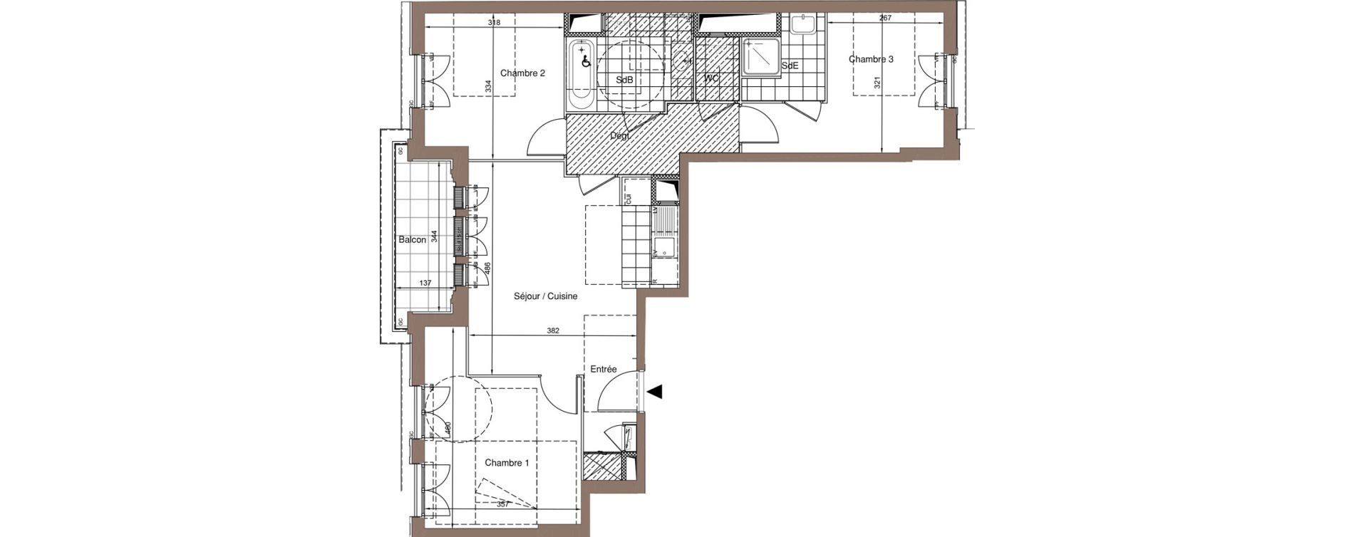 Appartement T4 de 72,89 m2 &agrave; Bezons Nouveau bezons