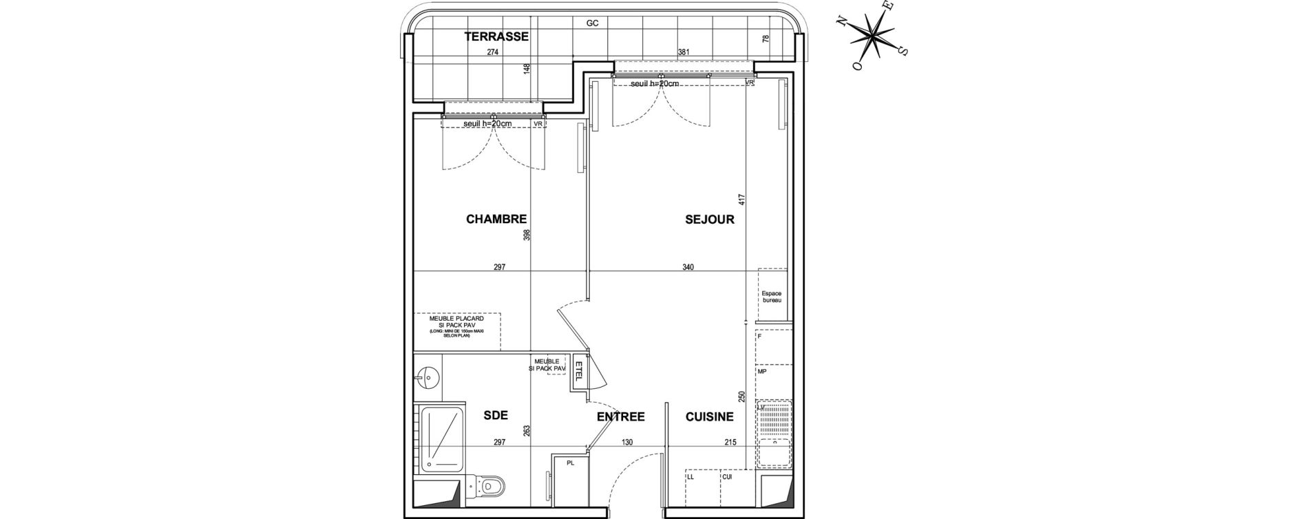 Appartement T2 de 43,76 m2 &agrave; Bezons Agriculture
