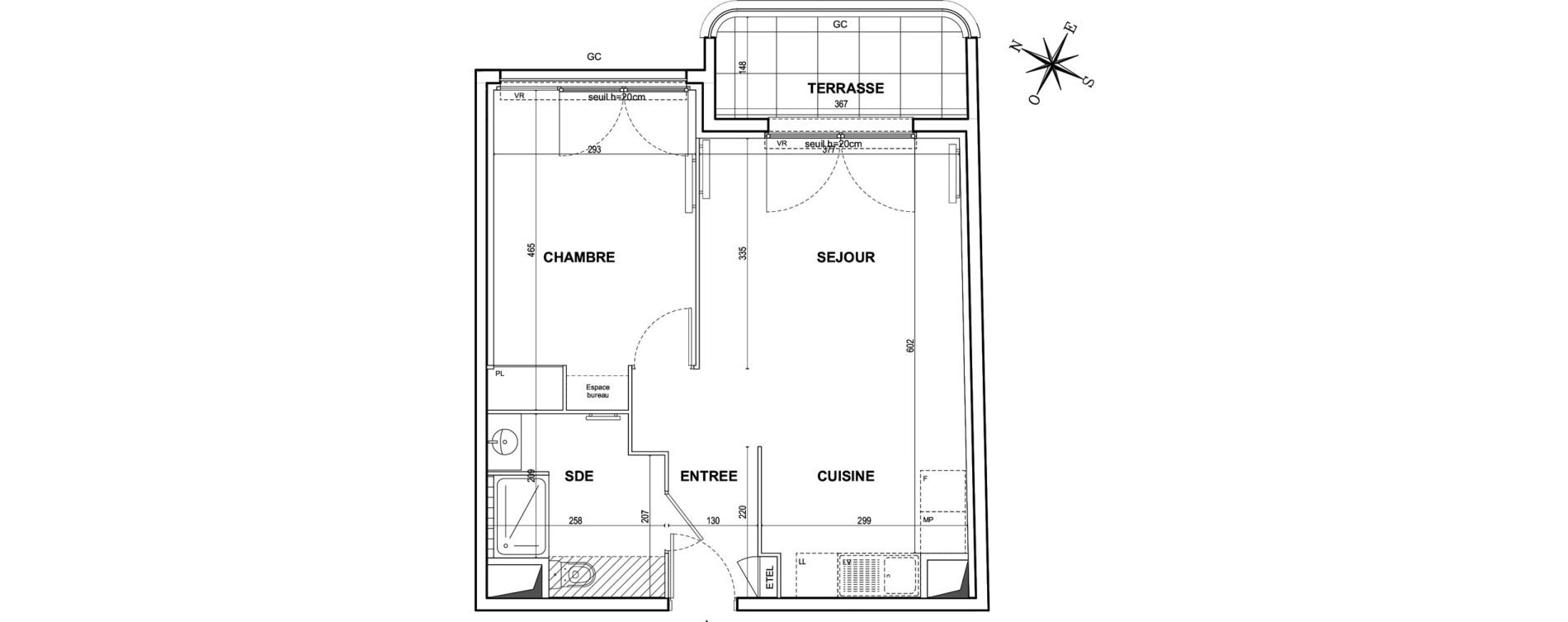 Appartement T2 de 46,04 m2 &agrave; Bezons Agriculture