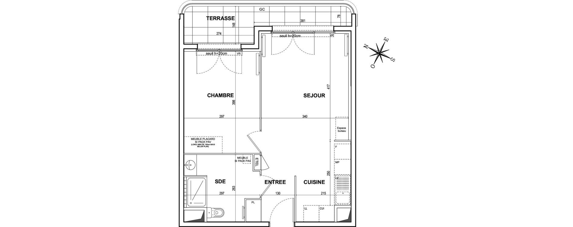 Appartement T2 de 43,76 m2 &agrave; Bezons Agriculture