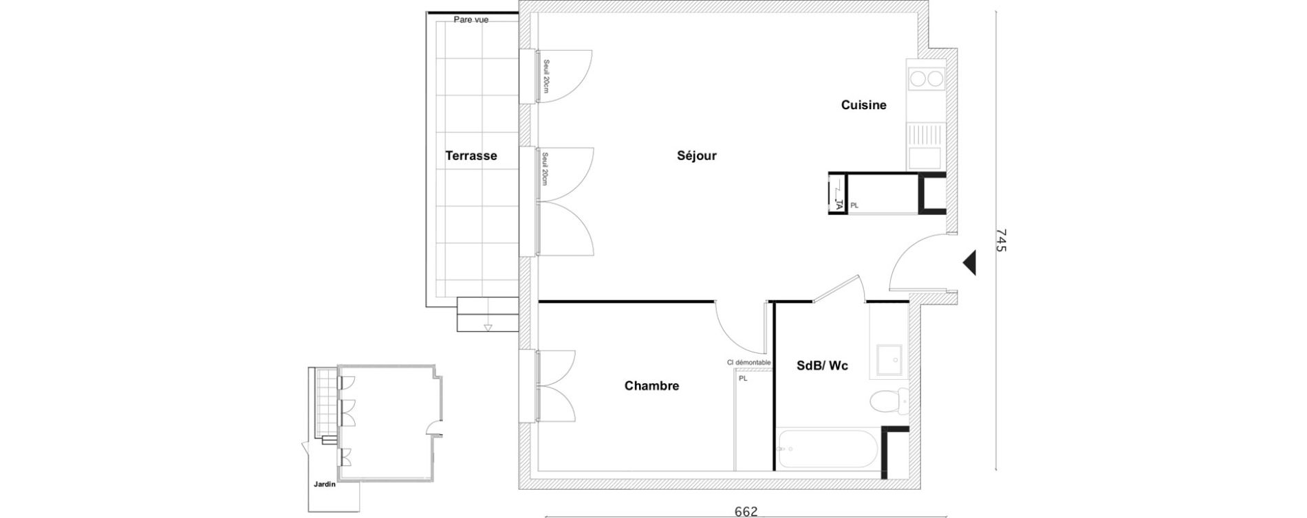 Appartement T2 de 45,95 m2 &agrave; Bezons Bezons centre