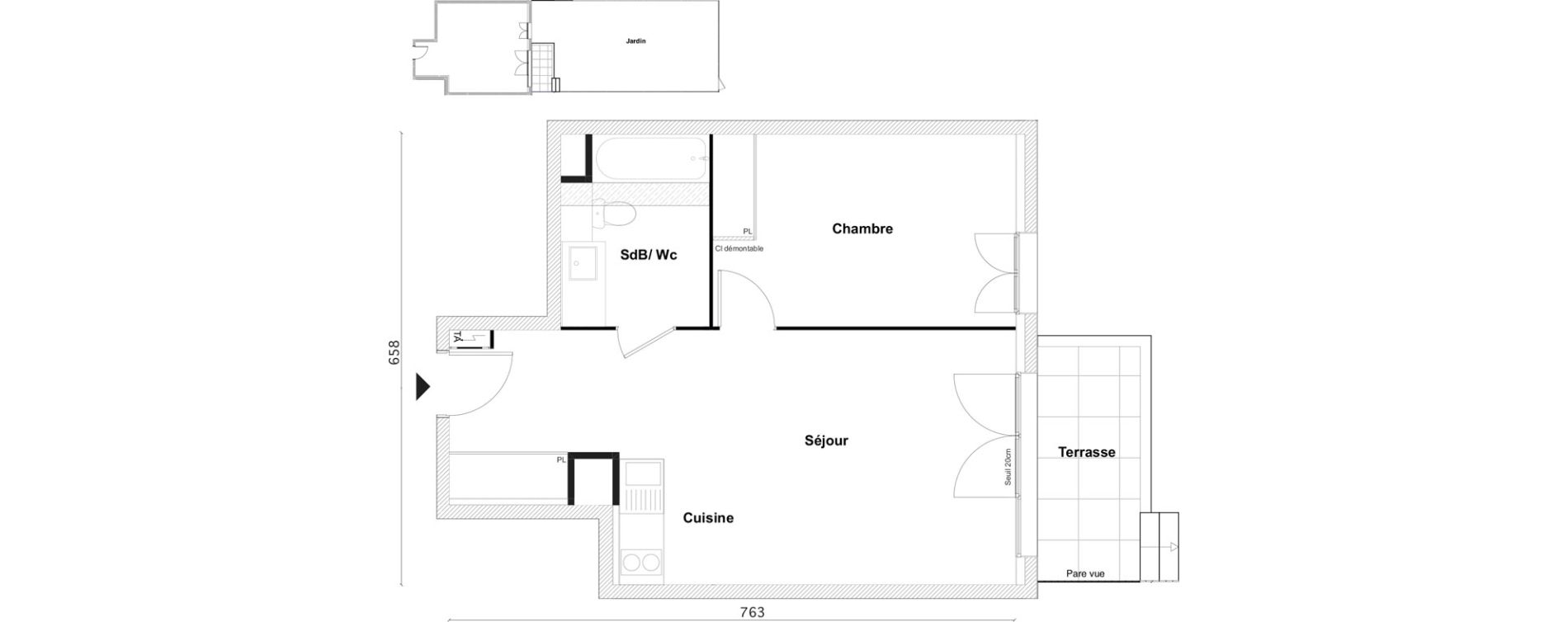 Appartement T2 de 45,25 m2 &agrave; Bezons Bezons centre