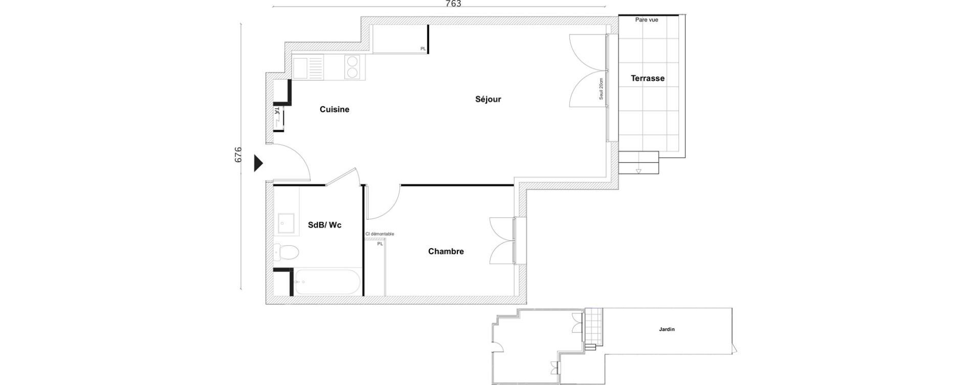 Appartement T2 de 45,80 m2 &agrave; Bezons Bezons centre