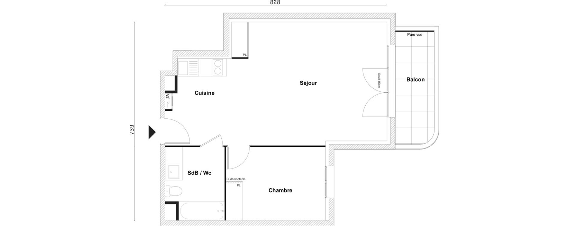 Appartement T2 de 49,40 m2 &agrave; Bezons Bezons centre