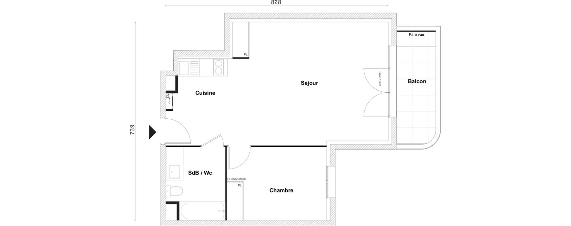 Appartement T2 de 49,30 m2 &agrave; Bezons Bezons centre