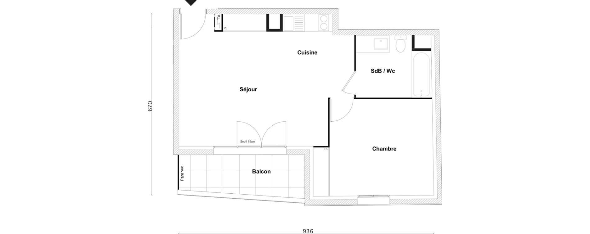 Appartement T2 de 48,85 m2 &agrave; Bezons Bezons centre