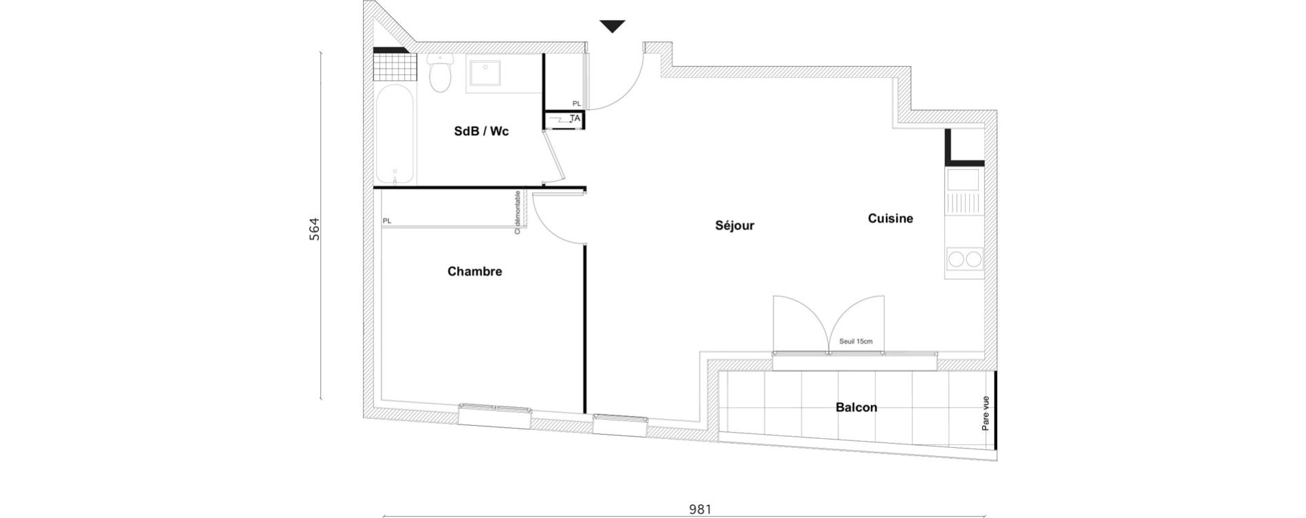 Appartement T2 de 48,50 m2 &agrave; Bezons Bezons centre