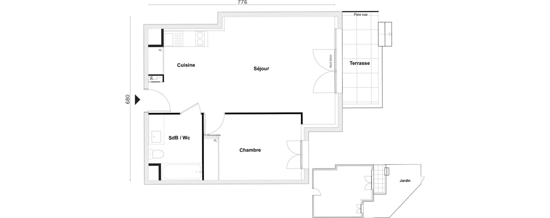 Appartement T2 de 46,15 m2 &agrave; Bezons Bezons centre