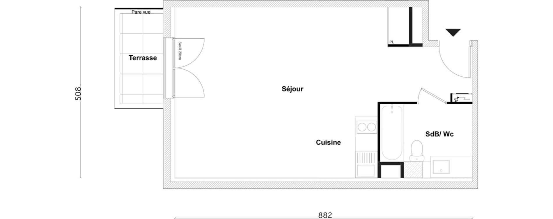 Appartement T1 de 41,75 m2 &agrave; Bezons Bezons centre