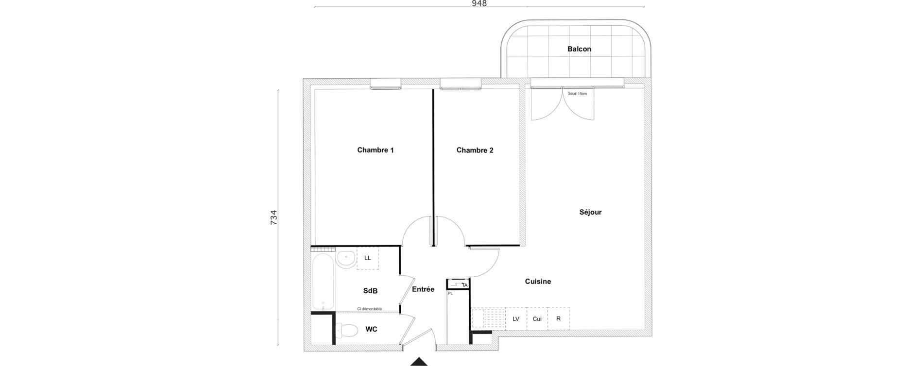 Appartement T3 de 65,10 m2 &agrave; Bezons Bezons centre