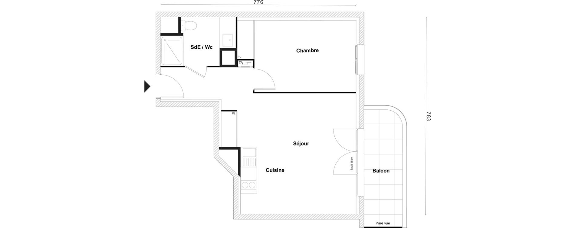 Appartement T2 de 45,25 m2 &agrave; Bezons Bezons centre