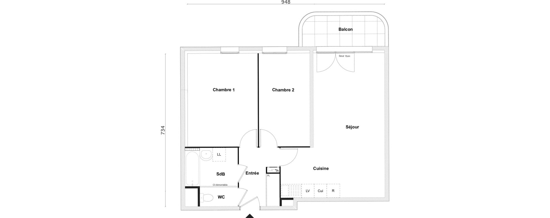 Appartement T3 de 65,10 m2 &agrave; Bezons Bezons centre