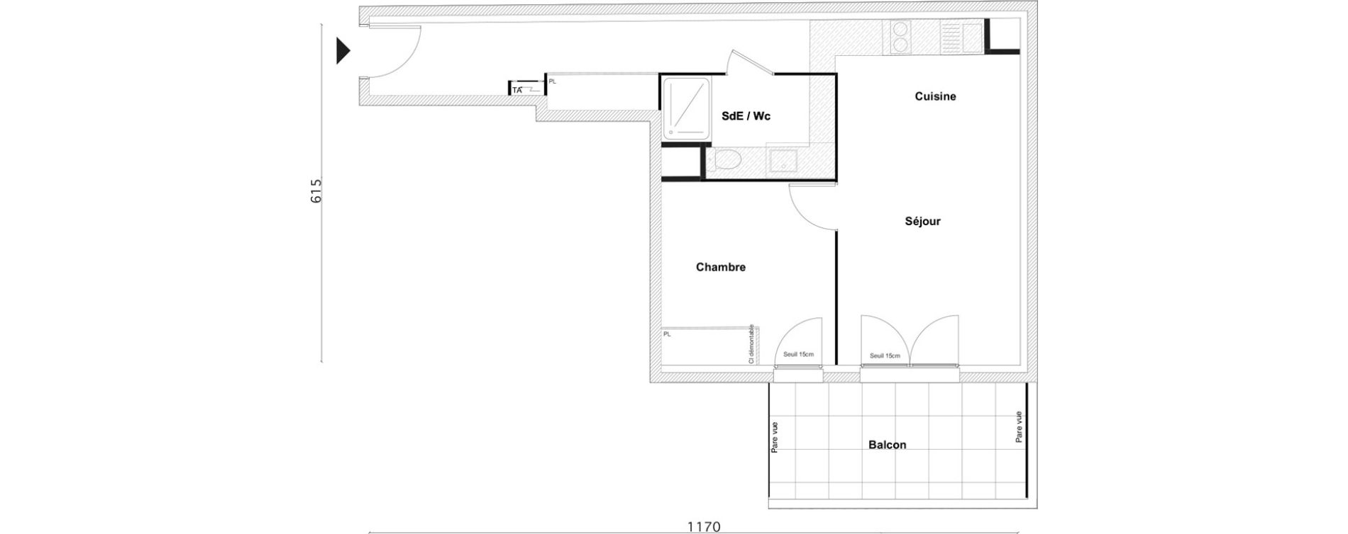Appartement T2 de 45,90 m2 &agrave; Bezons Bezons centre