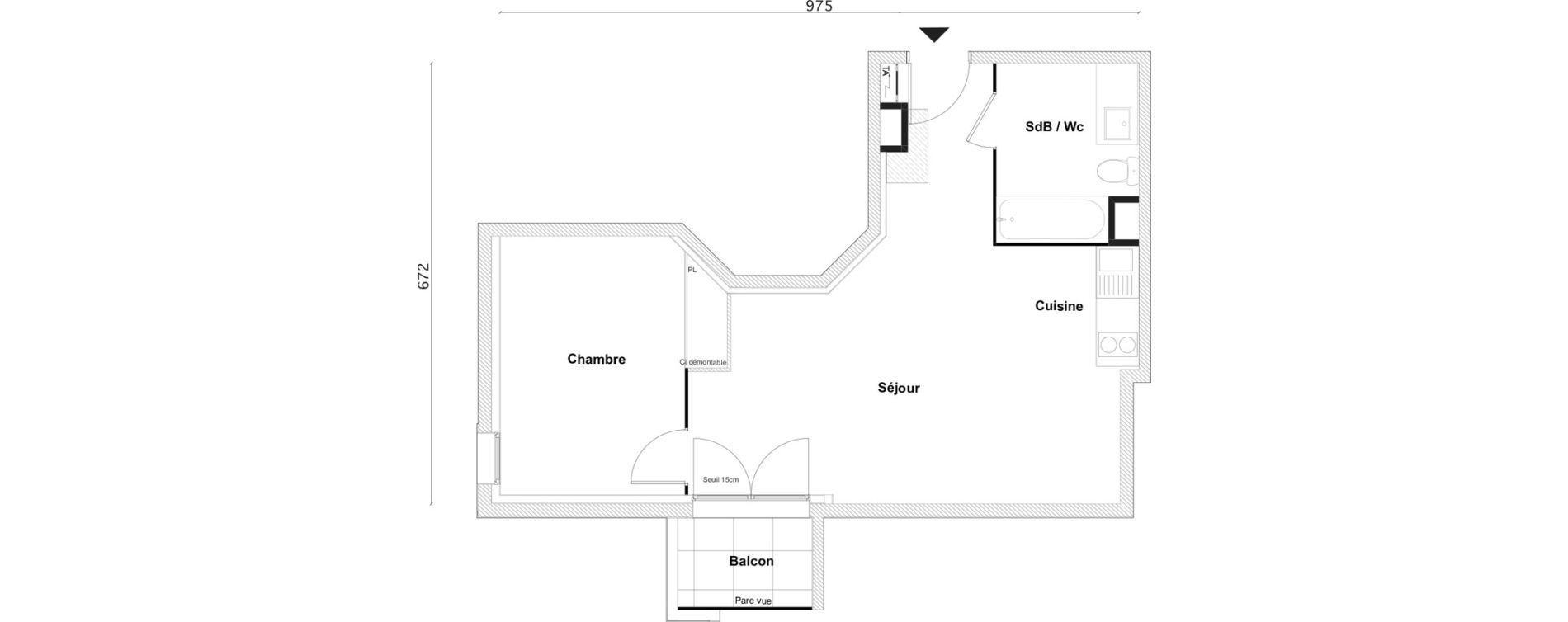 Appartement T2 de 45,50 m2 &agrave; Bezons Bezons centre