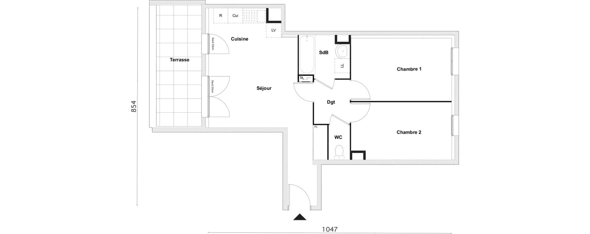 Appartement T3 de 55,15 m2 &agrave; Bezons Bezons centre