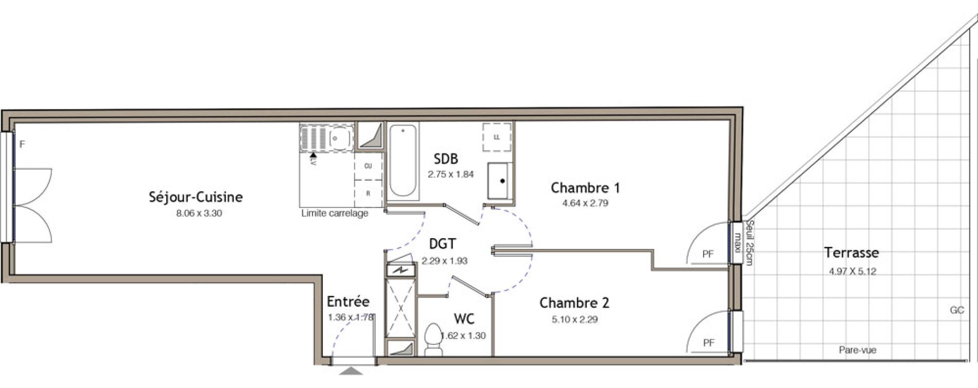 Appartement T3 de 63,73 m2 &agrave; Bezons Bezons centre