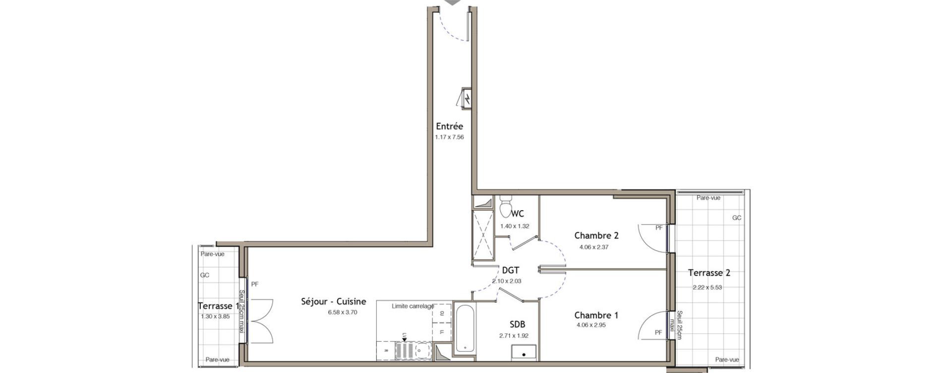 Appartement T3 de 67,37 m2 &agrave; Bezons Bezons centre