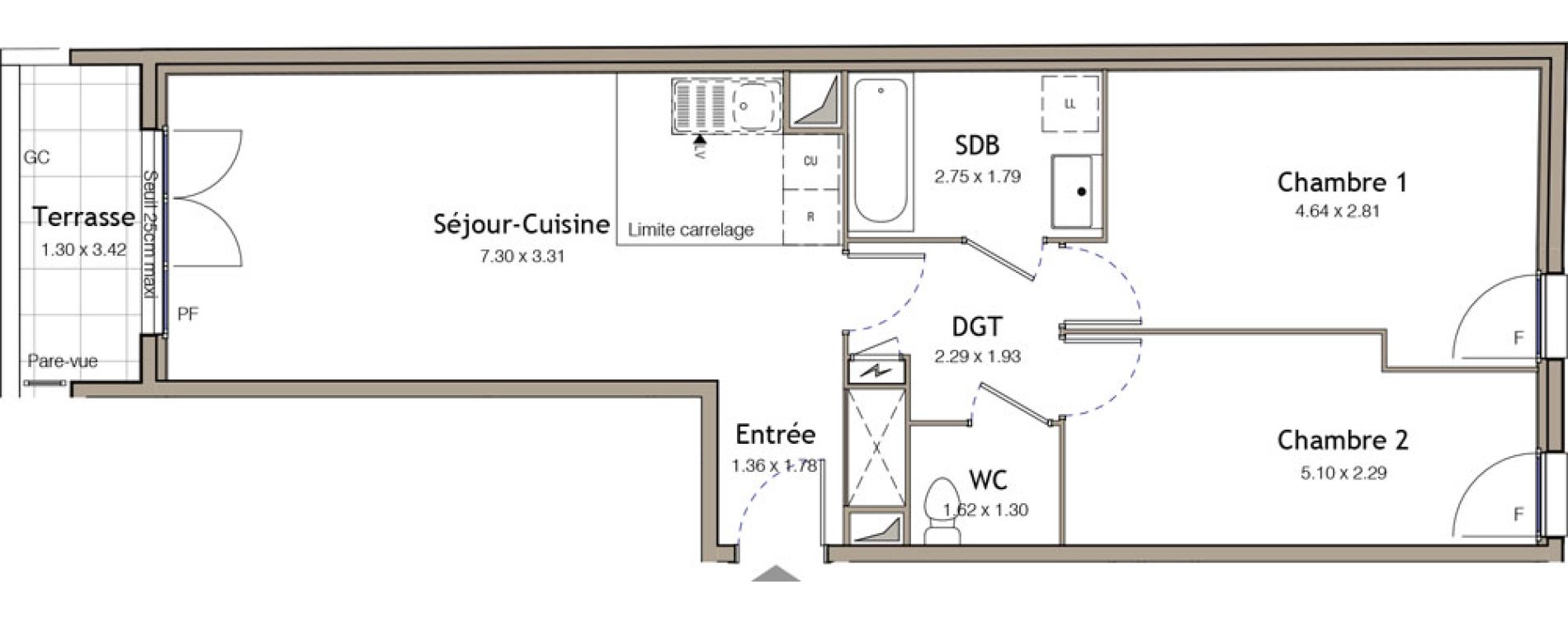 Appartement T3 de 63,26 m2 &agrave; Bezons Bezons centre