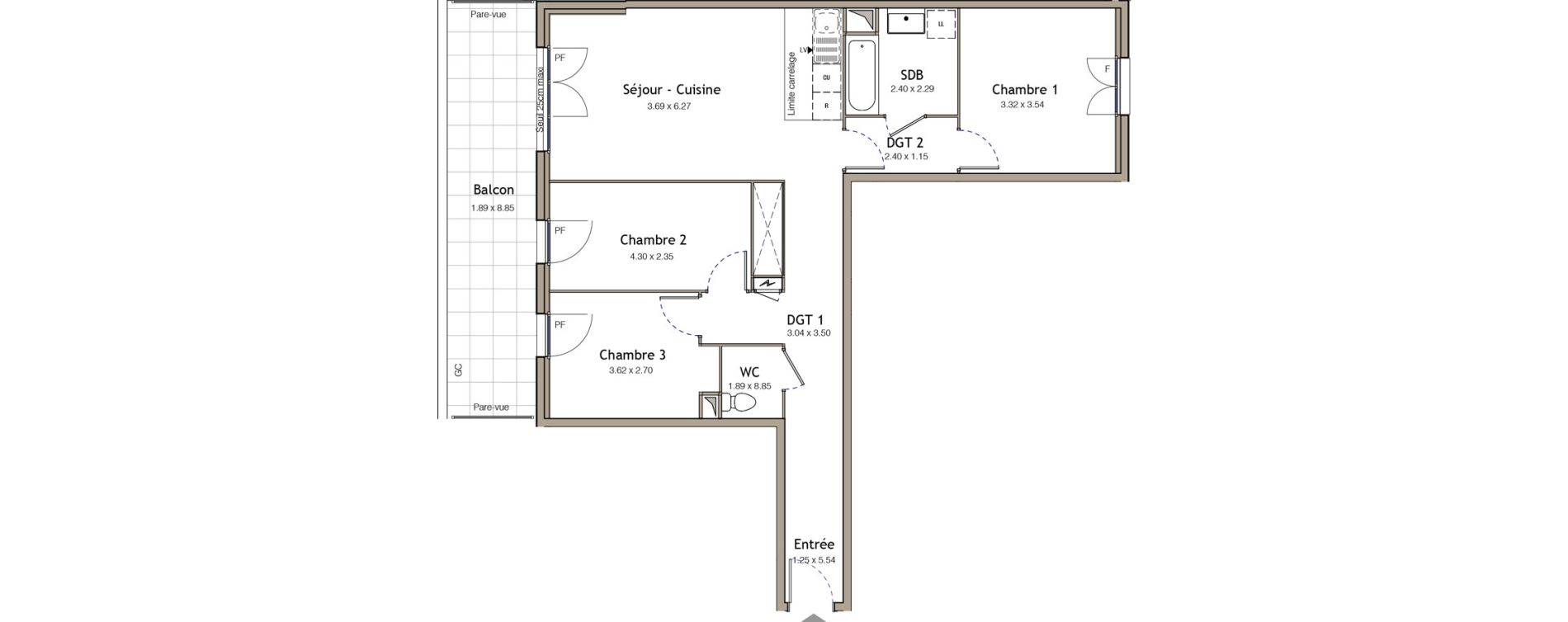 Appartement T4 de 78,15 m2 &agrave; Bezons Bezons centre