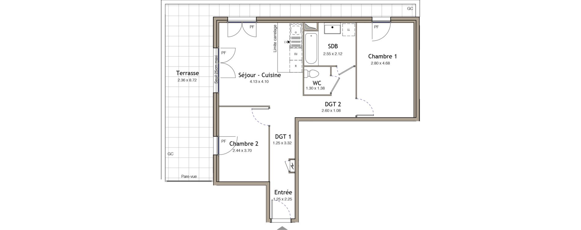 Appartement T3 de 57,49 m2 &agrave; Bezons Bezons centre
