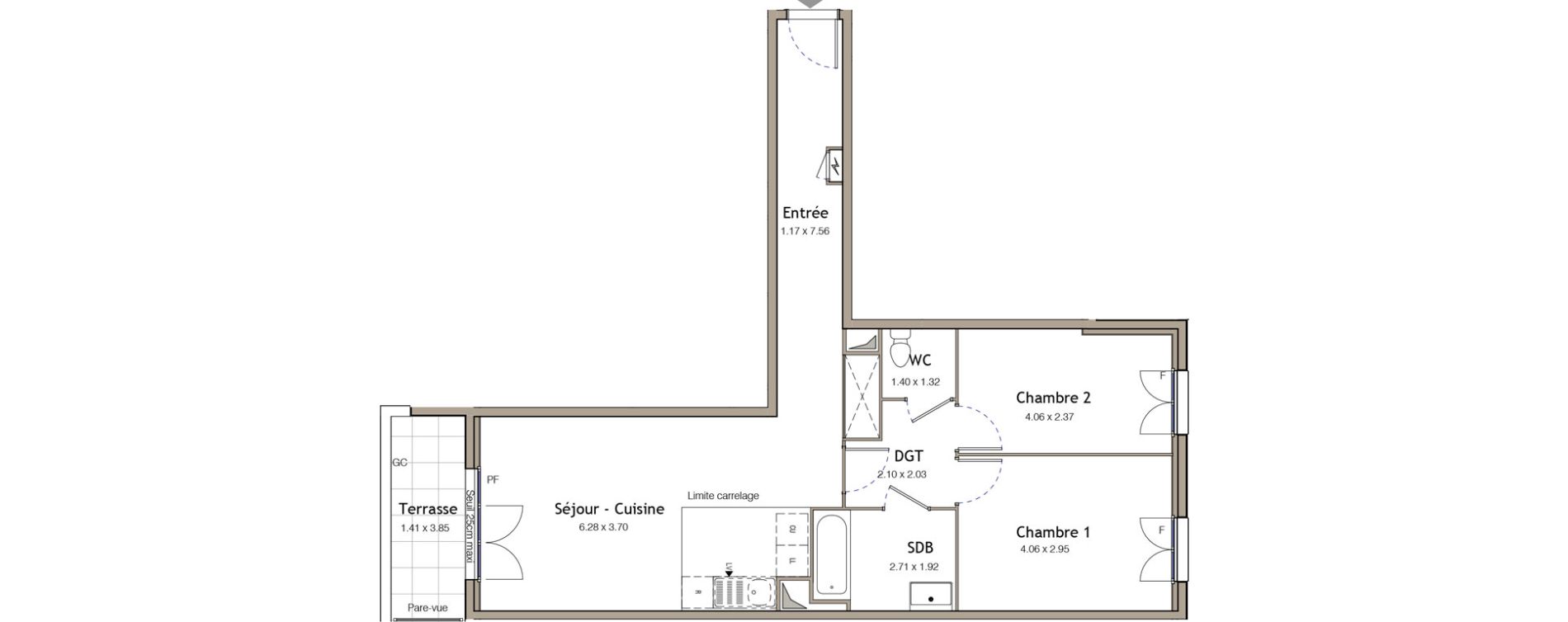 Appartement T3 de 66,31 m2 &agrave; Bezons Bezons centre