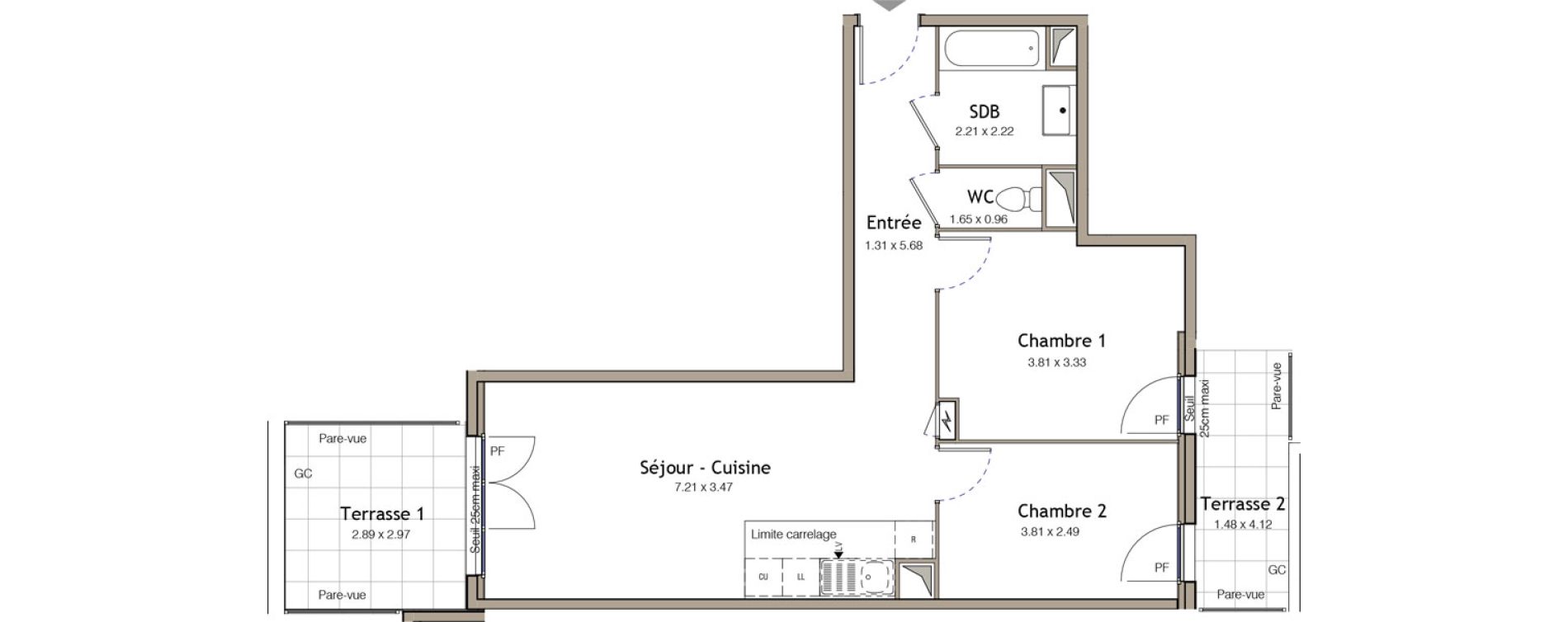 Appartement T3 de 59,93 m2 &agrave; Bezons Bezons centre