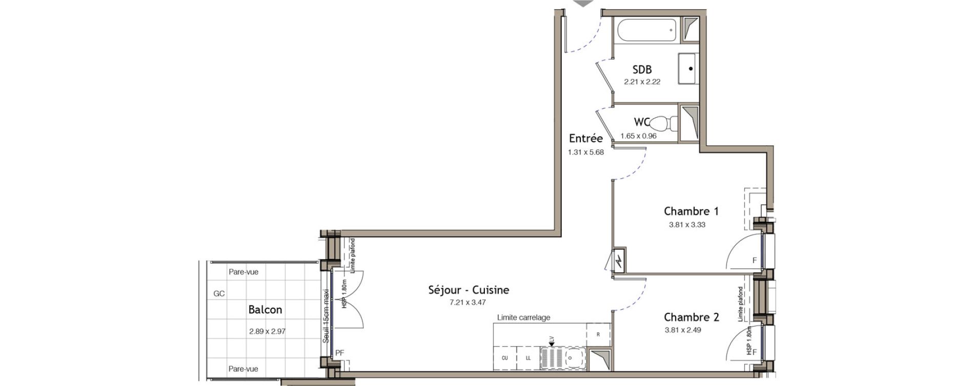 Appartement T3 de 58,75 m2 &agrave; Bezons Bezons centre