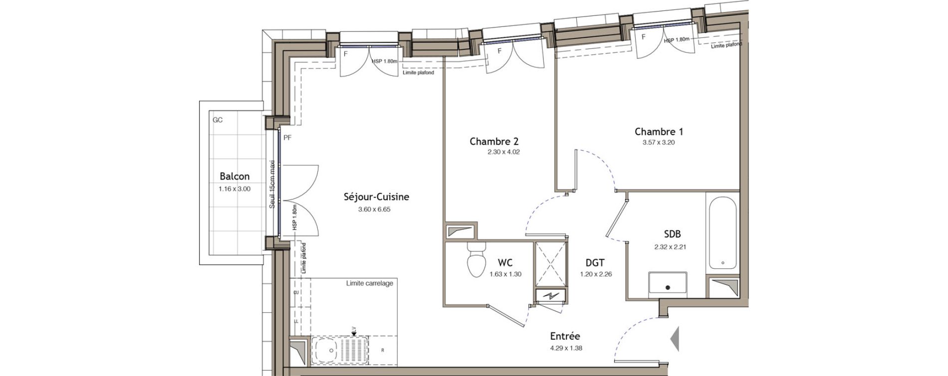Appartement T3 de 58,10 m2 &agrave; Bezons Bezons centre