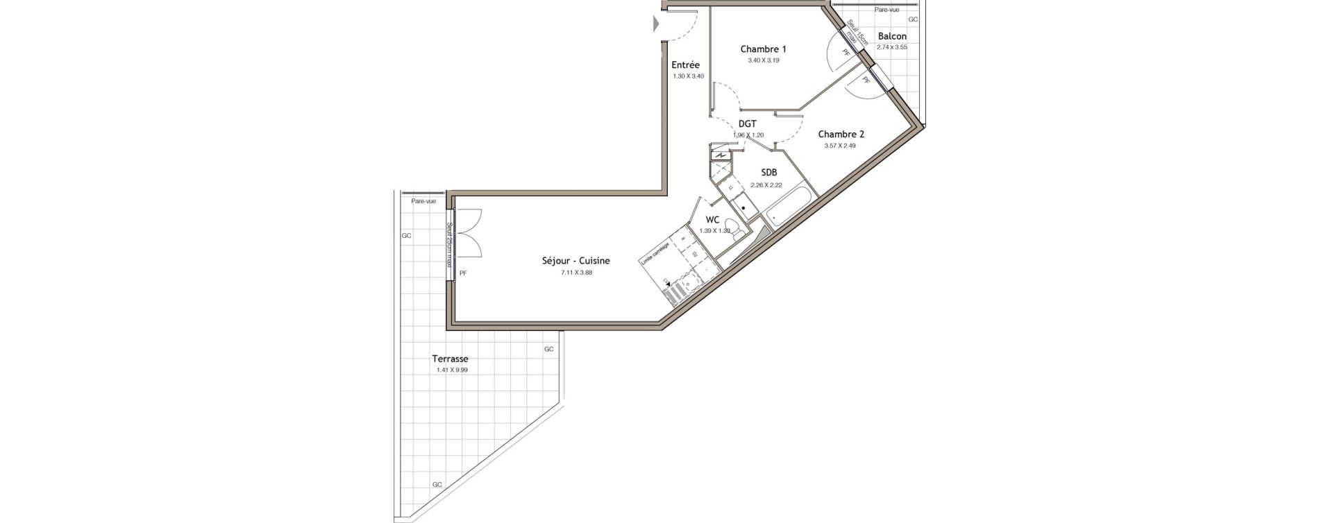 Appartement T3 de 67,67 m2 &agrave; Bezons Bezons centre