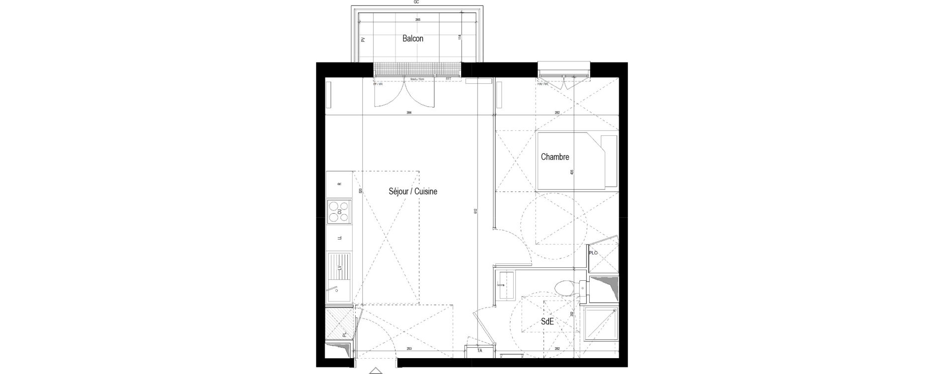 Appartement T2 de 41,51 m2 &agrave; Bezons Val-chenes