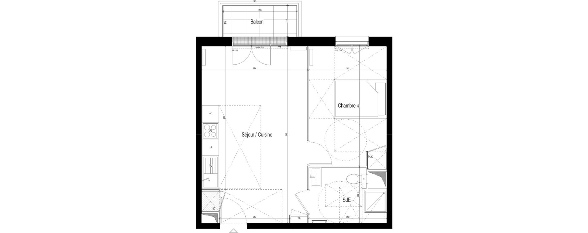 Appartement T2 de 41,51 m2 &agrave; Bezons Val-chenes