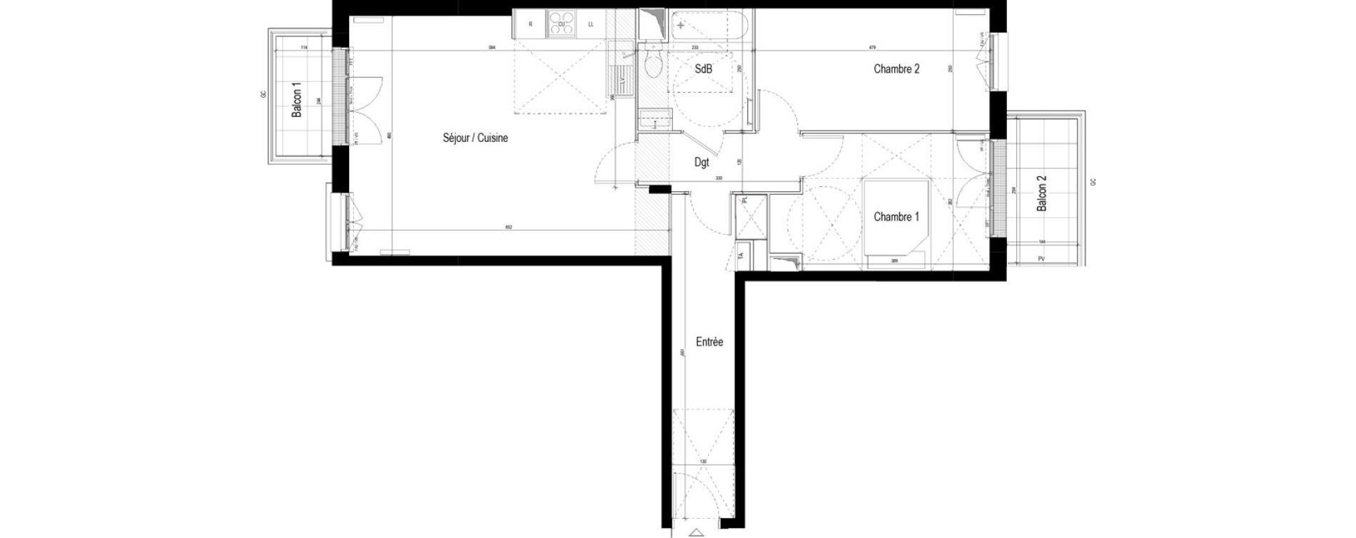 Appartement T3 de 71,86 m2 &agrave; Bezons Val-chenes