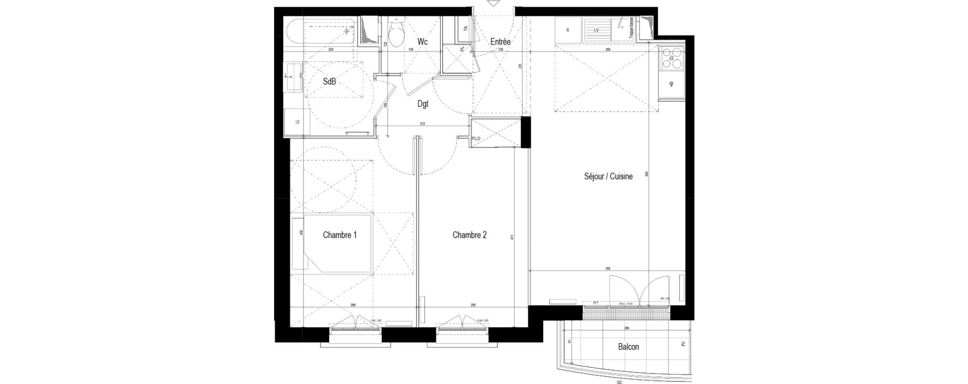 Appartement T3 de 60,30 m2 &agrave; Bezons Val-chenes