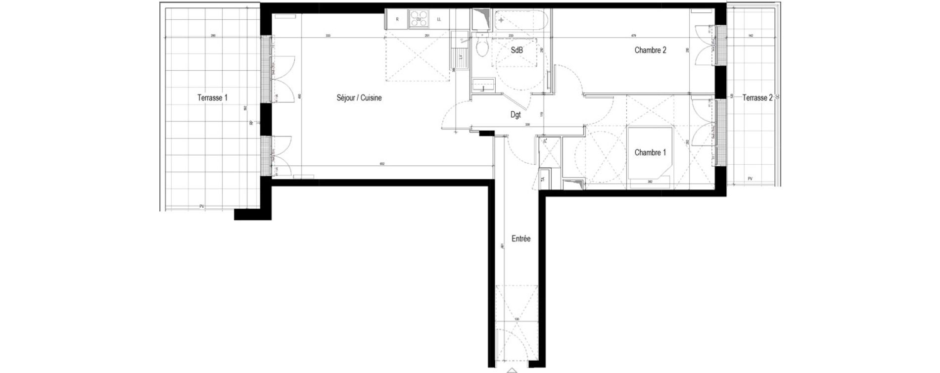 Appartement T3 de 71,85 m2 &agrave; Bezons Val-chenes