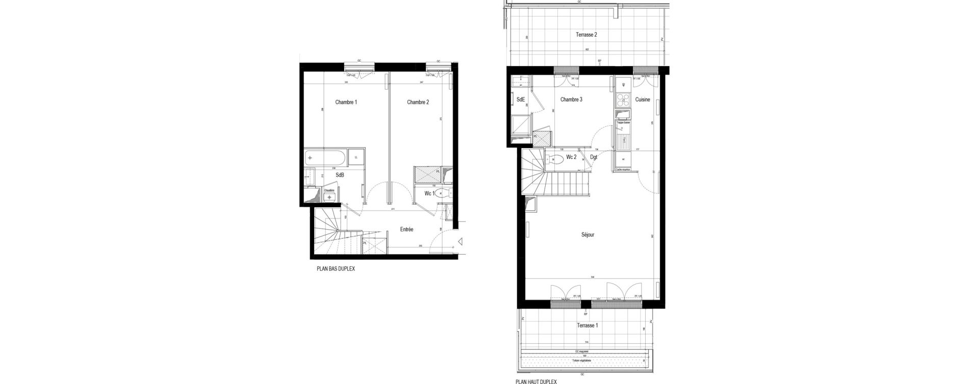 Duplex T4 de 80,42 m2 &agrave; Bezons Val-chenes