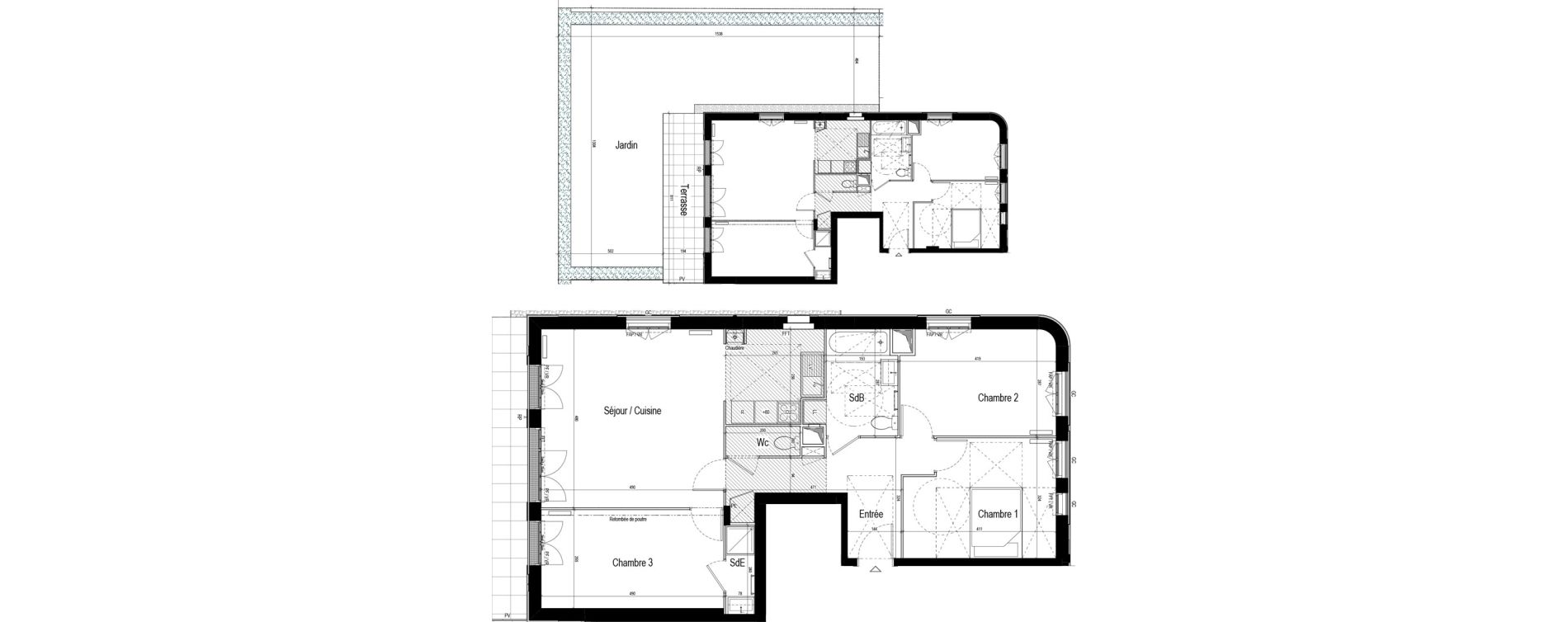 Appartement T4 de 85,75 m2 &agrave; Bezons Val-chenes