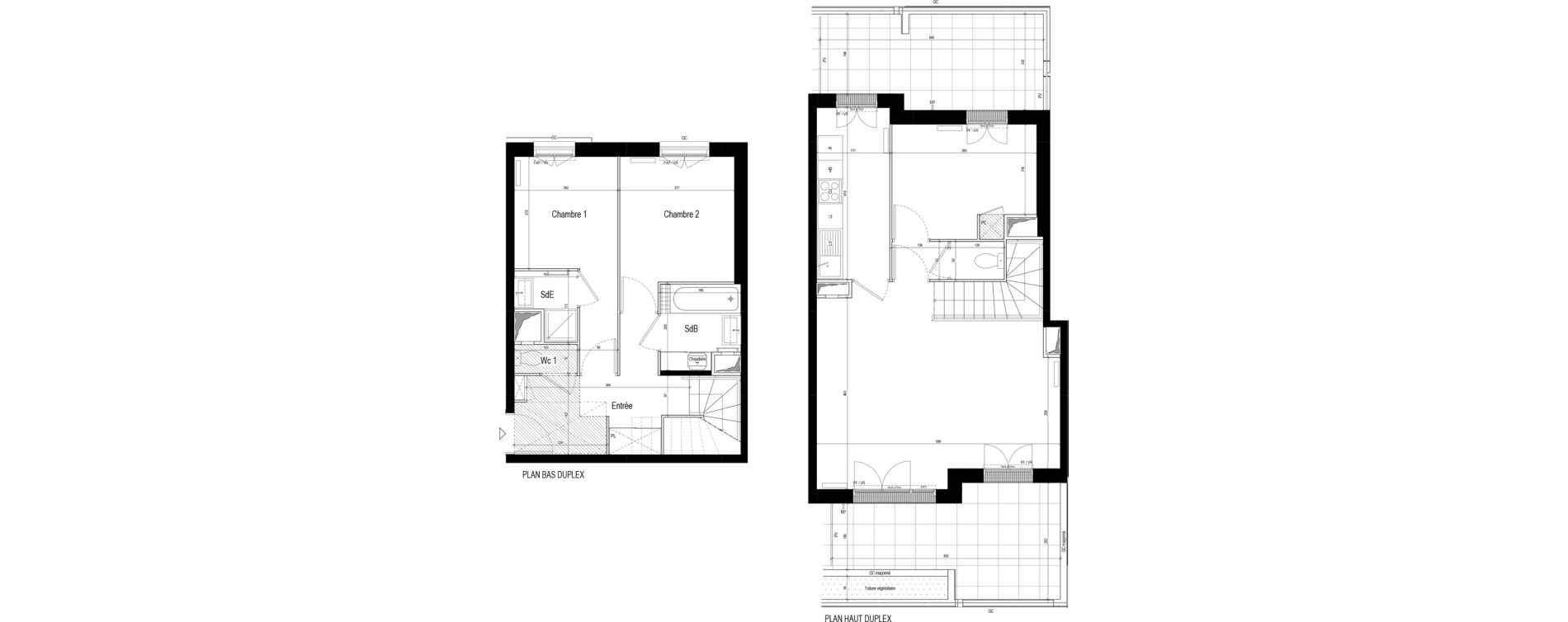Duplex T4 de 77,35 m2 &agrave; Bezons Val-chenes
