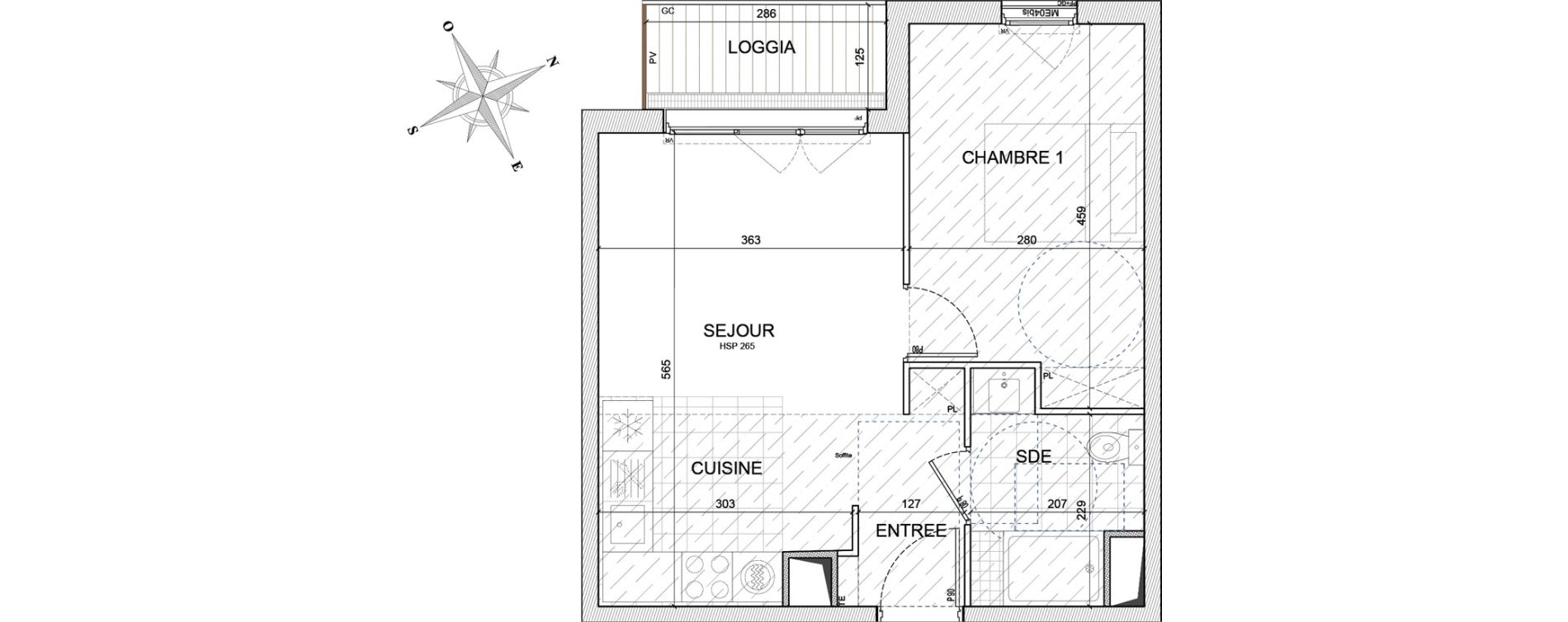 Appartement T2 de 38,70 m2 &agrave; Bezons Centre