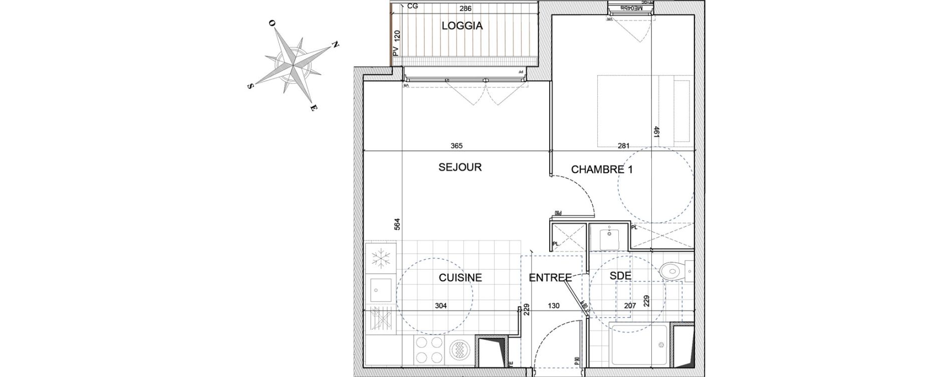 Appartement T2 de 38,90 m2 &agrave; Bezons Centre