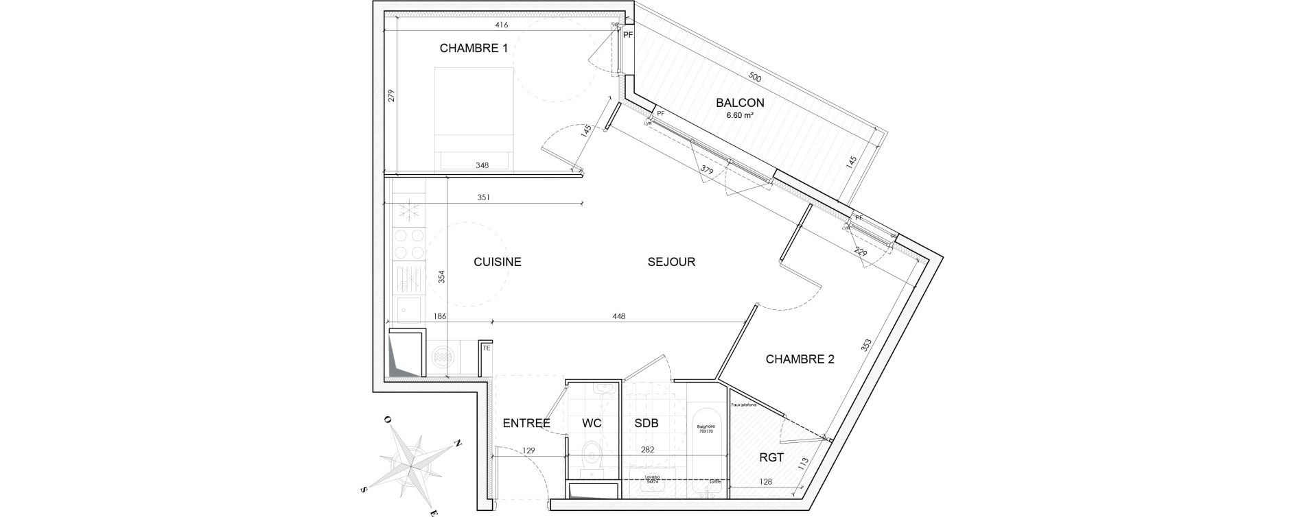 Appartement T3 de 55,30 m2 &agrave; Bezons Centre