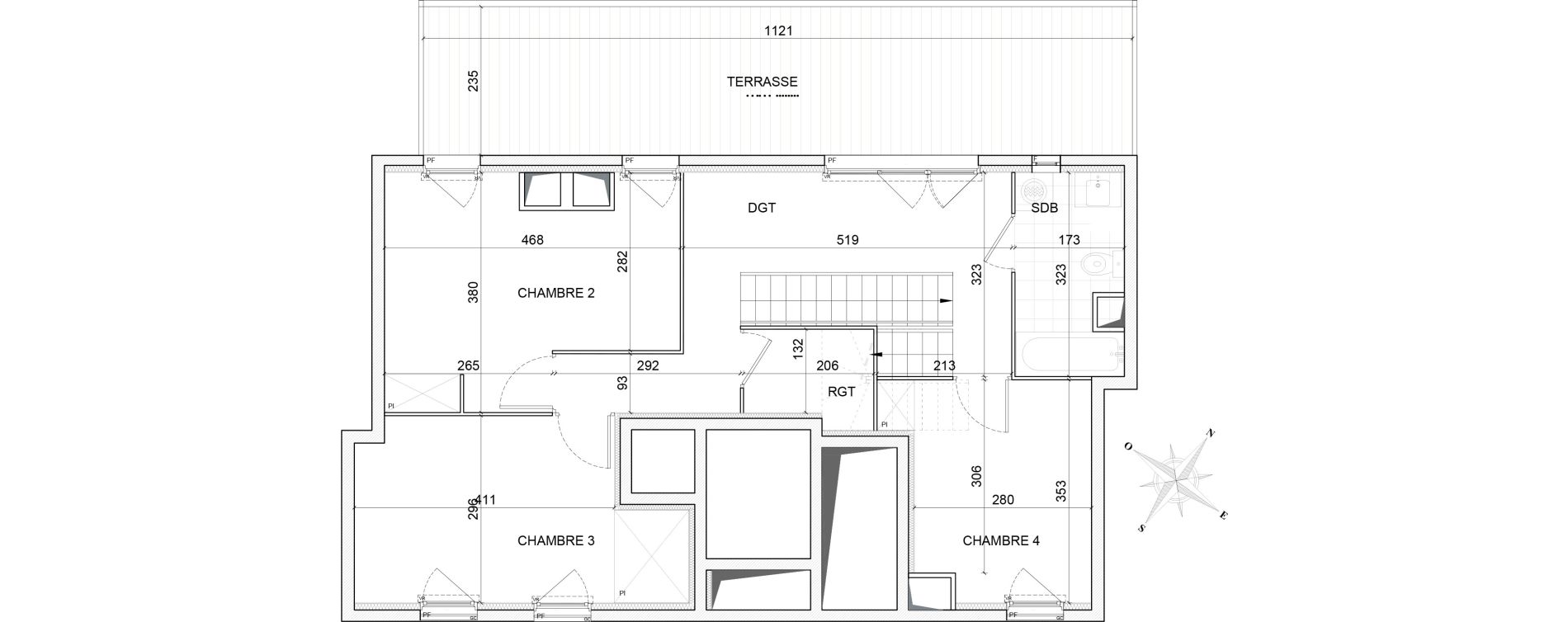 Duplex T5 de 105,20 m2 &agrave; Bezons Centre
